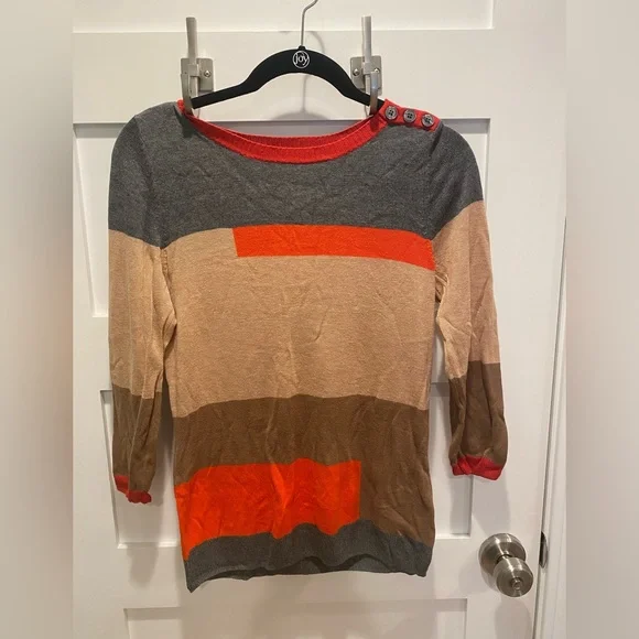 The Limited knit sweater with block coloring - Picture 1 of 5